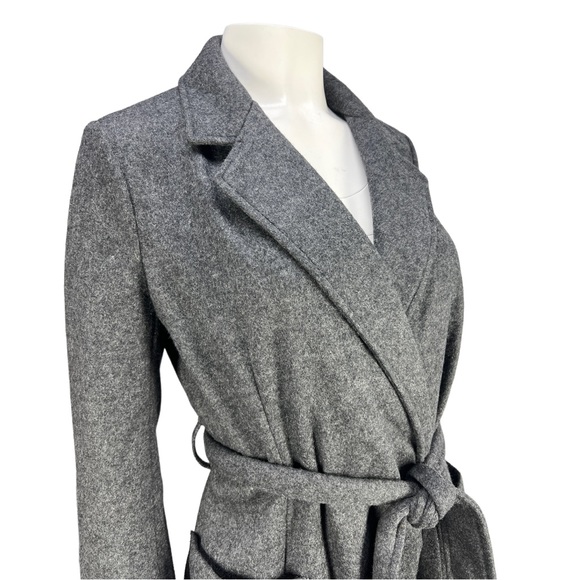 Boden Light Gray Wool Blend Double Faced Wrap Jacket US Sz 6 - Picture 5 of 9
